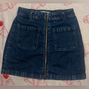 Madewell Zip Front Sz. 26 Denim Skirt